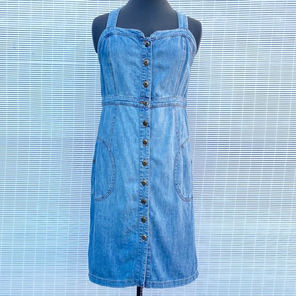 anthropologie pilcro denim dress